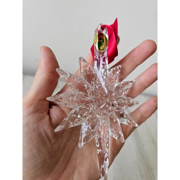 Waterford 2013 snowstar Crystal snowflake annual ornament Xmas tree unique - Picture 5 of 9